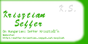 krisztian seffer business card